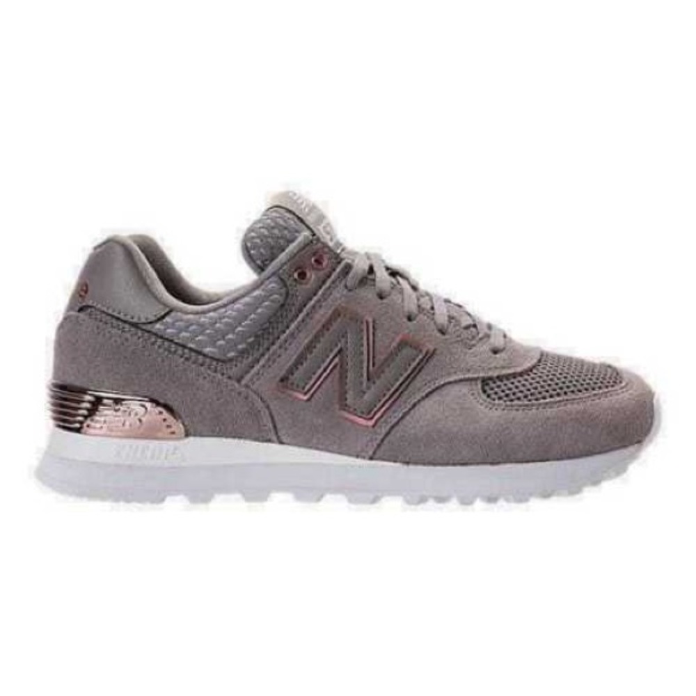 New Balance 574 Gray & Rose gold